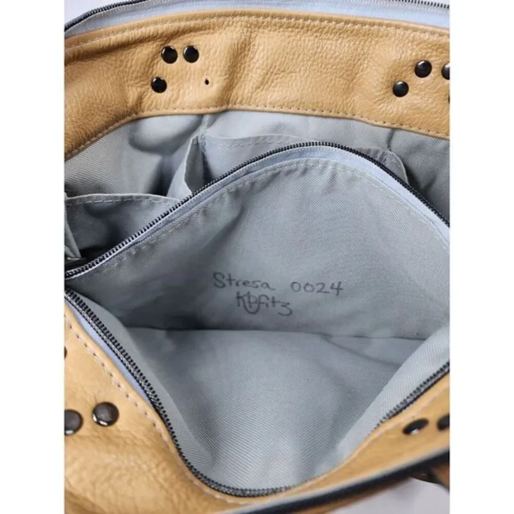 Cascina -‎ Made to Order - Pebble Grain Hobo Shoulder Bag Purse Brown Large